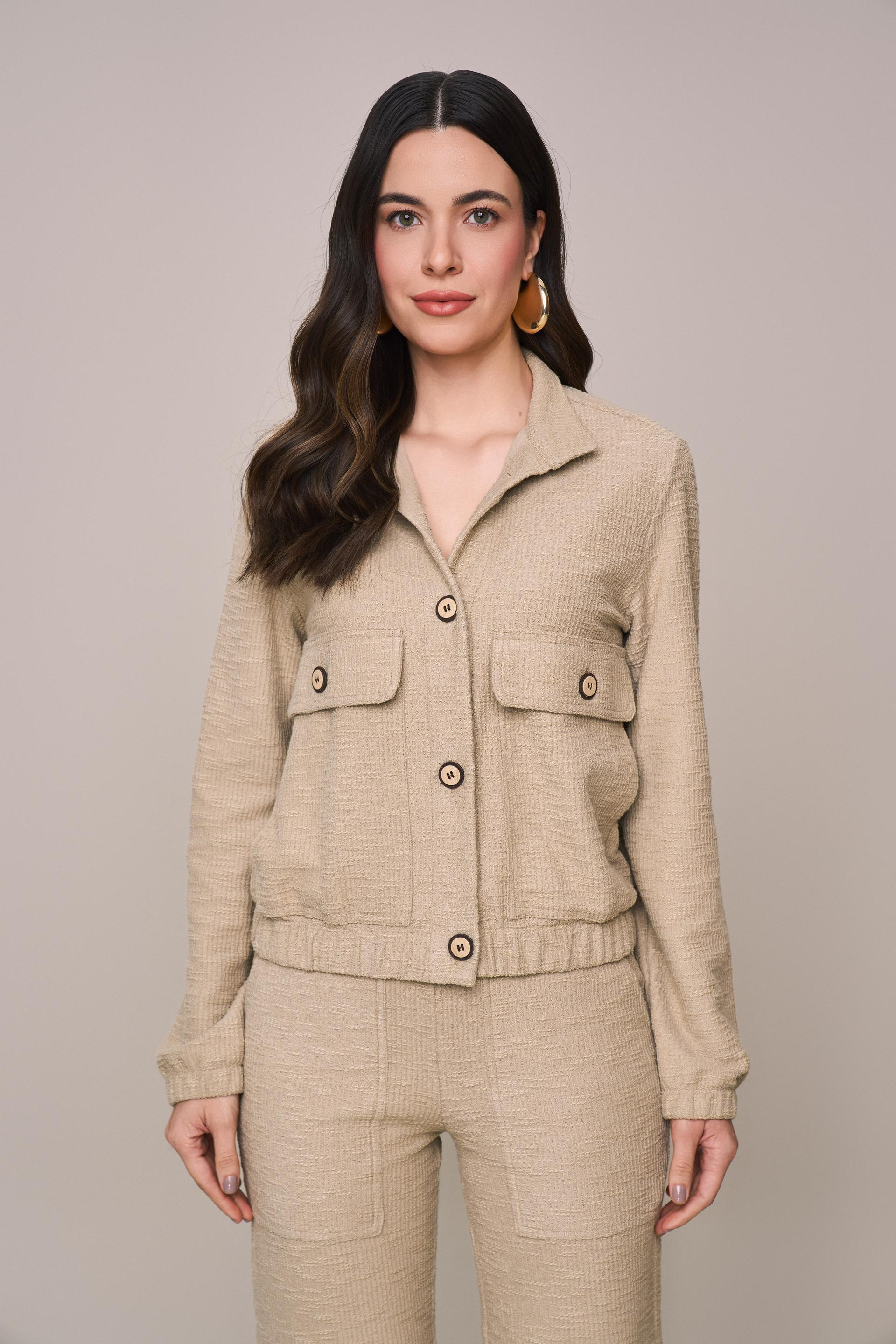 SCALON - Conjunto Moletom Jaqueta Bege