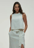 ALPHORRIA - Regata Cropped Linho OFF White