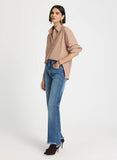 LE LIS BLANC - Calça Paula Reta Irregular Jeans Claro