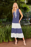 ONE UP - Vestido Navy c/ Cinto Off Marinho