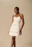 CAOS - Vestido Curto Mix Nature OFF White