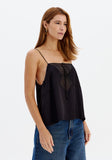 La Moda - Blusa Curta de Alça C/ Amarração Preto - Verão 27