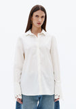 La Moda - Camisa ALongada Punho C/ Bordado OFF White - Verão 27