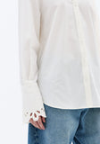 La Moda - Camisa ALongada Punho C/ Bordado OFF White - Verão 27