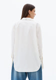 La Moda - Camisa ALongada Punho C/ Bordado OFF White - Verão 27