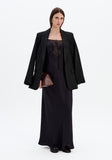 La Moda - Vestido Super Midi de Alça C/ Amarra Preto - Verão 27
