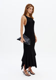 La Moda - Vestido Trico Longo Sem Manga Preto - Verão 27