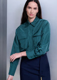 ALPHORRIA - Camisa Bolsos Cargo Verde Escuro