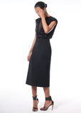 ALPHORRIA - Vestido Mídi Duo Fringe Black