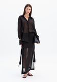 La Moda - Camisa Oversized Alongada Preto - Verão 27