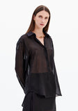 La Moda - Camisa Oversized Alongada Preto - Verão 27