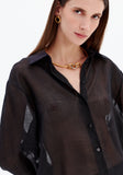 La Moda - Camisa Oversized Alongada Preto - Verão 27