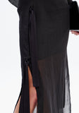 La Moda - Saia Reta Super Midi Cintura Media Preto - Verão 27