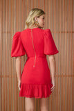AGILITÀ - Vestido Curto Annelise Saia Transpassada Rouge