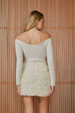 AGILITÀ - Saia Curta Ariel Flor 3D OFF White