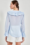 AVE RARA - Camisa Amy Off White e Azul