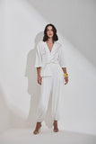 ALPHORRIA - Calça Ampla C/ Elastico Barra OFF White - Verão 27