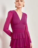 AVE RARA - Vestido Longo Crown C Magenta