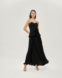 CONDOTTI - Vestido Longo Duda C/ Flor Preto - Verão 27