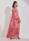 ALPHORRIA - Vestido Longo Estampado C/ Broche - Verão 27