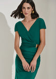 ALPHORRIA - Vestido Midi C/ Metal Verde - Verão 27
