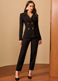 ALPHORRIA - Blazer C/ Lapela e Bolso Preto