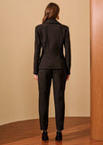 ALPHORRIA - Blazer C/ Lapela e Bolso Preto
