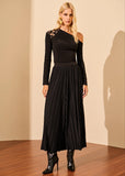 ALPHORRIA - Blusa M/L Detalhe Laser Ombro Preto