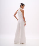 ARTE SACRA - Blusa Alça Bordado Pérola Crepe Vermont OFF White