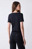 ONE UP - Blusa Black Swa White Preto