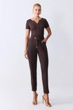 ONE UP - Blusa Brown C/ Swa Marrom