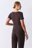 ONE UP - Blusa Brown C/ Swa Marrom