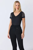 ONE UP - Blusa Cetim Black C/ Gold