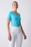 ONE UP - Blusa Chamois Turquoise Azul