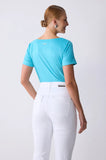 ONE UP - Blusa Chamois Turquoise Azul