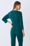 ONE UP - Blusa Cetim Green C/ Ilhos Verde