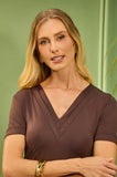 ONE UP - Blusa Dark Brown C/ Thomas