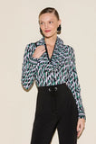 ONE UP - Blusa Eloide Verde Estampado