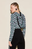 ONE UP - Blusa Eloide Verde Estampado