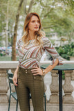 ONE UP - Blusa Glaucia Marrom