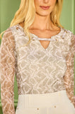ONE UP - Blusa Leonar Estampado - Verão 27