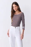 ONE UP - Blusa Pois Brown / White Pois Brown / White Marrom
