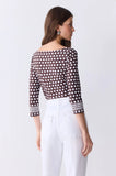 ONE UP - Blusa Pois Brown / White Pois Brown / White Marrom