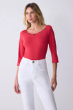ONE UP - Blusa Red C/ Ilhos Fume Vermelho