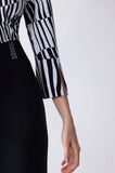 ONE UP - Blusa Verónica Preto C/ BCO