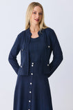 ONE UP - Bolero New Dark Jeans C/ Silver / Cristal New Dark Jeans Marinho