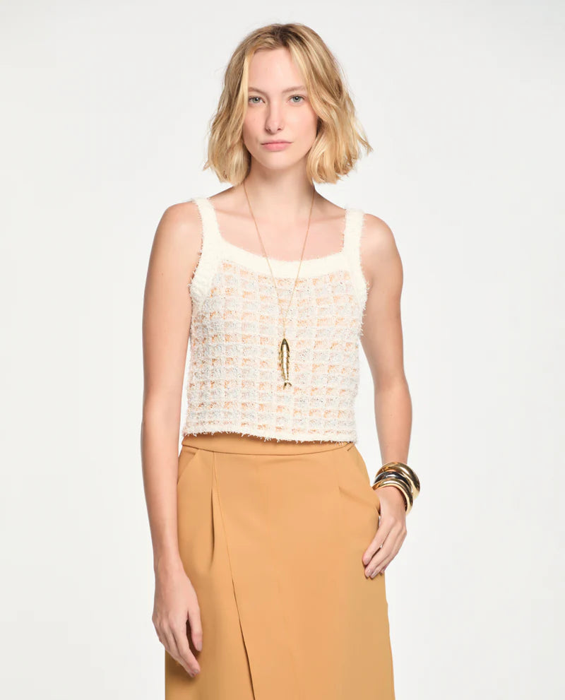 LAFORT - Top Com Alças Nikki Tweed OFF White