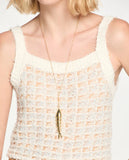 LAFORT - Top Com Alças Nikki Tweed OFF White
