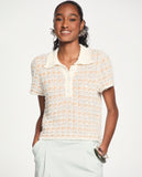 LAFORT - Blusa Gola Polo Nikki Tweed OFF White