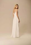 CAOS - Vestido Cetim Nesgas Renda OFF White